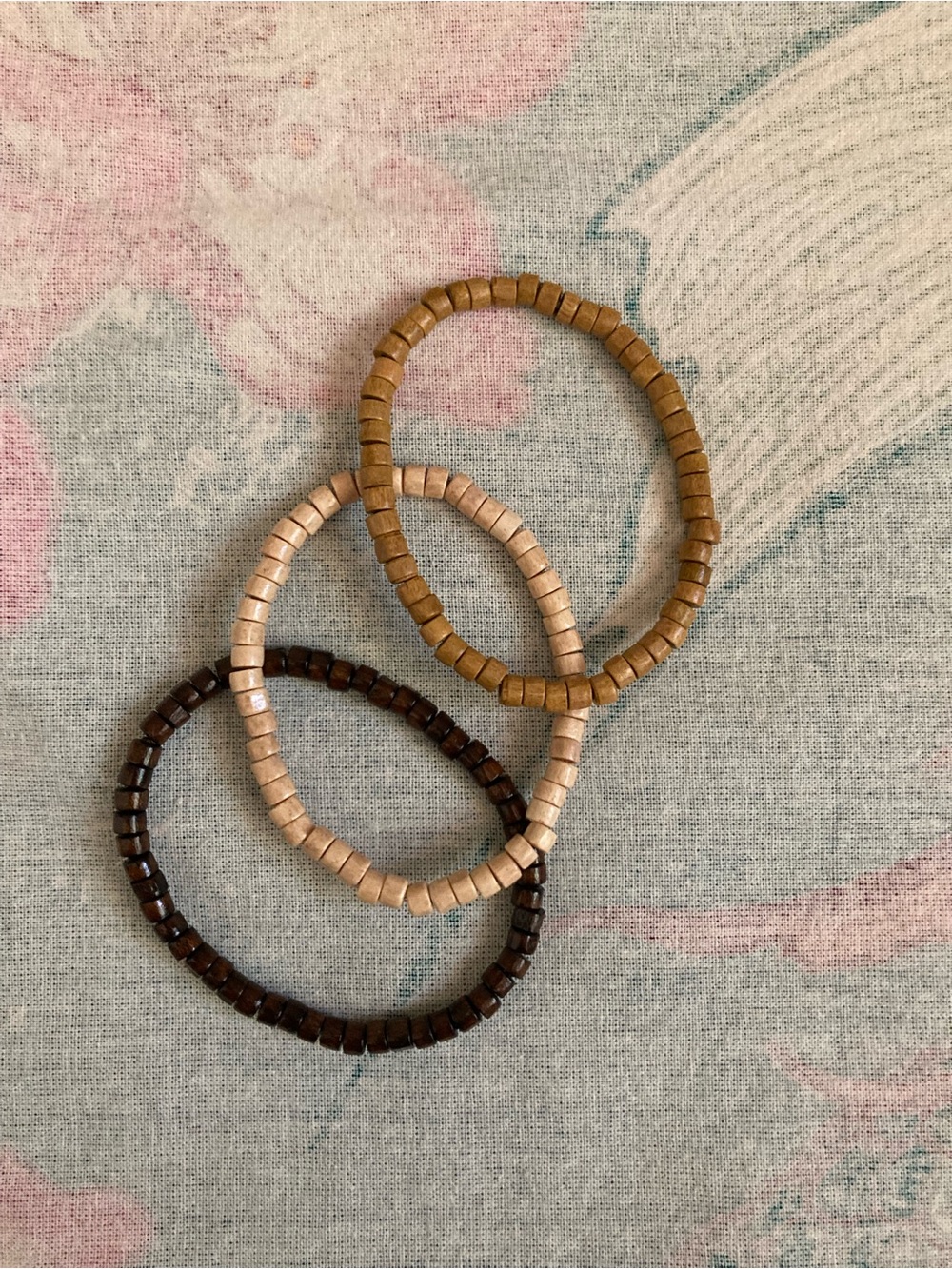Handmade Wood Bead Bracelet & Necklace set - Natural Brown - Picture 13 of 14